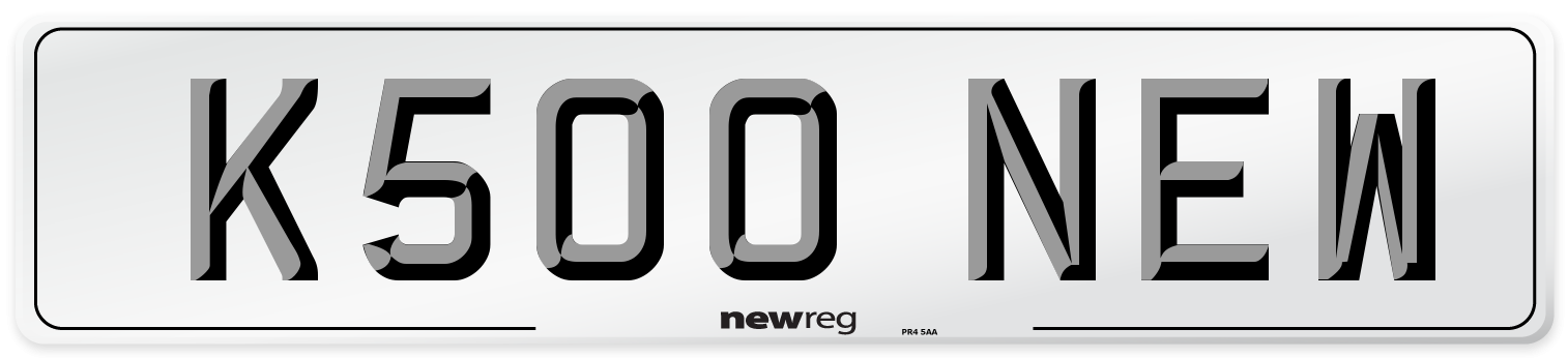 K500 NEW Number Plate from New Reg
